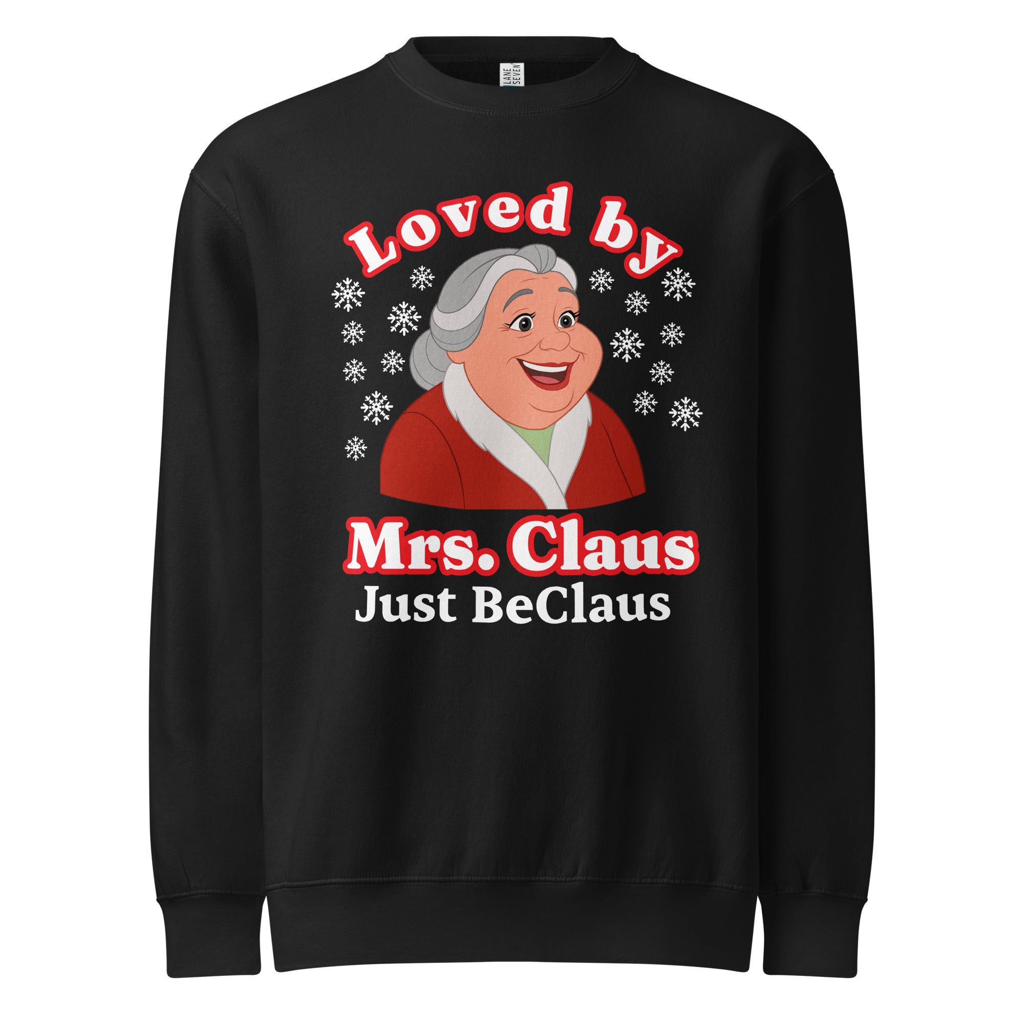 Just BeClaus Unisex Crew Neck Sweatshirt FRONT VIEW